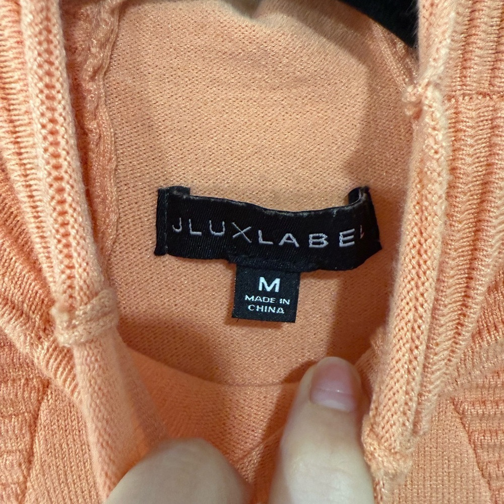 JLUXLABEL Peach Ribbed Midi Dress - Picture 3 of 4